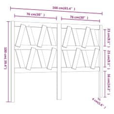 Vidaxl Čelo postele biele 166x4x100 cm masívna borovica