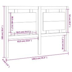 Vidaxl Čelo postele 140,5x4x100 cm masívna borovica