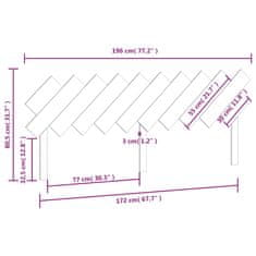 Vidaxl Čelo postele biele 196x3x80,5 cm masívna borovica