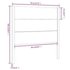 Vidaxl Čelo postele biele 96x4x100 cm masívna borovica