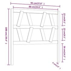 Vidaxl Čelo postele biele 96x4x100 cm masívna borovica