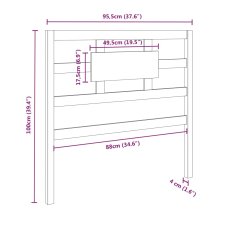 Vidaxl Čelo postele medovo-hnedé 95,5x4x100 cm masívna borovica