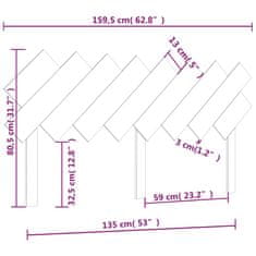 Vidaxl Čelo postele medovo-hnedé 159,5x3x80,5 cm masívna borovica