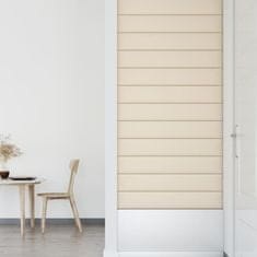 Vidaxl Nástenné panely 12 ks krémové 90x15 cm zamat 1,62 m²