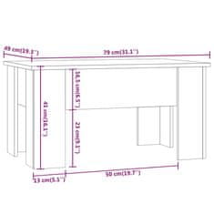 Vidaxl Konferenčný stolík dymový dub 79x49x41 cm spracované drevo