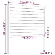 Vidaxl Čelo postele biele 81x4x100 cm masívna borovica