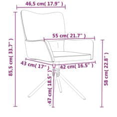 Vidaxl Otočné jedálenské stoličky 2 ks, tmavosivé, zamat