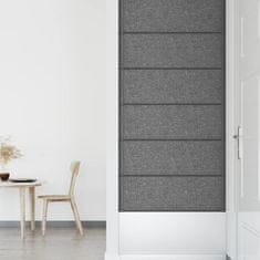 Vidaxl Nástenné panely 12 ks bledosivé 90x30 cm látka 3,24 m²