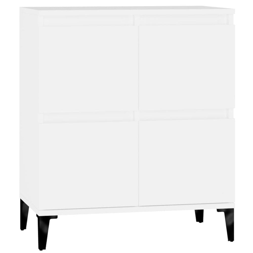 Vidaxl Komoda biela 60x35x70 cm spracované drevo