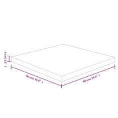 Vidaxl Štvorcová stolová doska Tmavohnedá 90x90x4 cm lakovaný dub