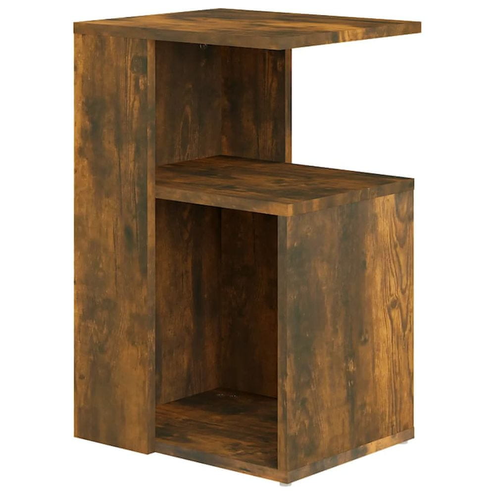 Vidaxl Bočný stolík údený dub 36x30x56 cm spracované drevo