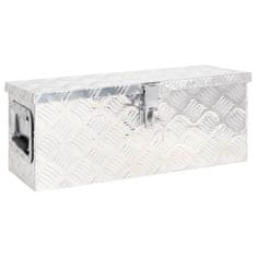 Vidaxl Úložný box strieborný 60x23,5x23 cm hliník