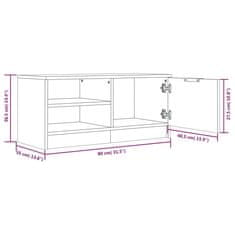 Vidaxl TV skrinky 2 ks sivý dub sonoma 80x35x36,5 cm spracované drevo