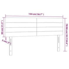 Vidaxl Čelá postele 2 ks bledosivé 72x5x78/88 cm zamat