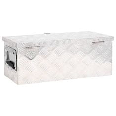 Vidaxl Úložný box strieborný 60x23,5x23 cm hliník