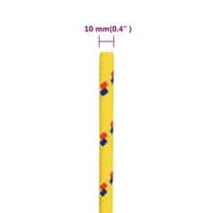 Vidaxl Lodné lano žlté 10 mm 50 m polypropylén