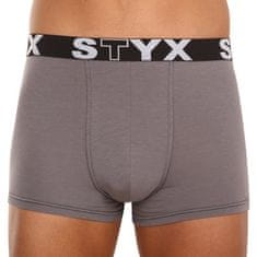 Styx 3PACK pánske boxerky športová guma tmavo sivé (3G1063) - veľkosť XL