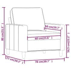 Petromila vidaXL Kreslo zelené 60 cm zamat