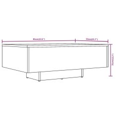 Vidaxl Konferenčný stolík hnedý dub 85x55x31 cm spracované drevo