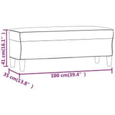 Vidaxl Lavička tmavozelená 100x35x41 cm zamat