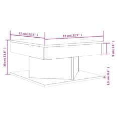 Vidaxl Konferenčný stolík hnedý dub 57x57x30 cm spracované drevo