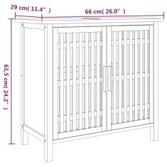 Vidaxl Kúpeľňová umývadlová skrinka 66x29x61,5 cm orechový masív