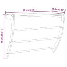 Vidaxl Stojany na uteráky 60x25,5x49 cm masívny orech