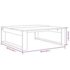 Vidaxl Konferenčný stolík sivý sonoma 100x100x35cm spracované drevo