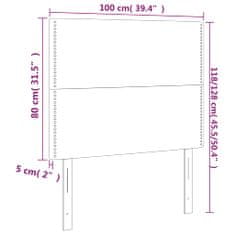 Vidaxl Čelá postele 2 ks biele 100x5x78/88 cm umelá koža