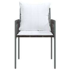 Petromila vidaXL Záhradné stoličky s vankúšmi 2 ks hnedé 54x61x83 cm polyratan