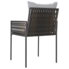 Petromila vidaXL Záhradné stoličky s vankúšmi 2 ks hnedé 54x61x83 cm polyratan