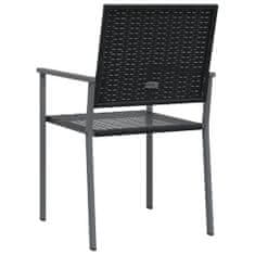 Petromila vidaXL Záhradné stoličky 2 ks čierne 54x62,5x89 cm polyratan
