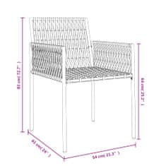 Petromila vidaXL Záhradné stoličky s vankúšmi 4 ks hnedé 54x61x83 cm polyratan