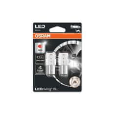 Osram LED 12V 21/5W BAY15d červená blistr 2 ks