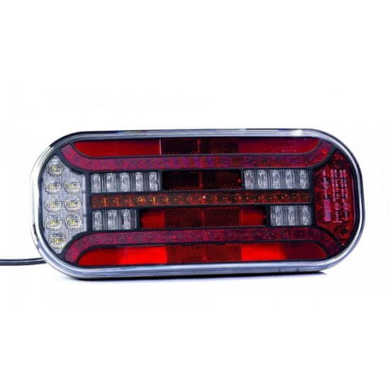 FRISTOM Světlo zadní sdružené LED FT-600 levé+osvětlení RZ 12/24V dynamický blinkr