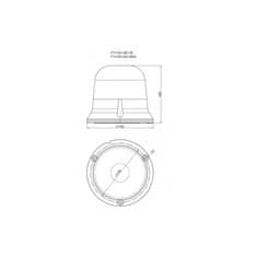 FRISTOM maják LED magnetický FT-150 DF LED MAG M78 oranžový 12/24V