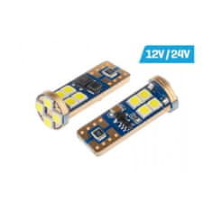 Carmotion 2ks LED 12V/24V W5W čirá CANBUS