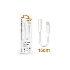 Aligator Audio adaptér Lightning / 3,5mm Jack, 15cm, bílý