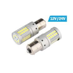 Carmotion 2ks LED 12V/24V 21W BA15s čirá CANBUS