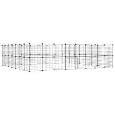 Vidaxl 60-panelová klietka pre domáce zvieratá čierna 35x35 cm oceľ