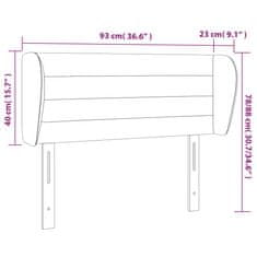 Vidaxl Čelo postele sivohnedé 93x23x78/88 cm látka