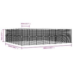 Vidaxl 60-panelová klietka pre domáce zvieratá čierna 35x35 cm oceľ