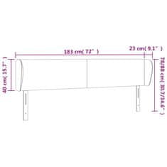 Vidaxl Čelo postele so záhybmi tmavozelený 183x23x78/88 cm zamat