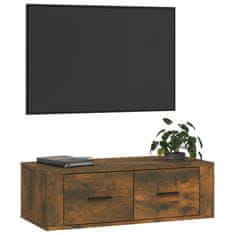 Vidaxl Závesná TV skrinka dymový dub 80x36x25 cm spracované drevo