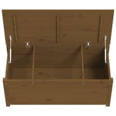 Vidaxl Úložný box medovo-hnedý 110x50x45,5 cm masívna borovica