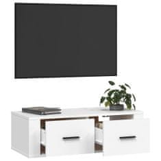 Vidaxl Závesná TV skrinka biela 80x36x25 cm spracované drevo