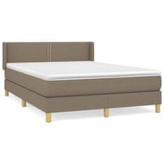 Petromila vidaXL Boxspring posteľ s matracom sivohnedý 140x190 cm látka