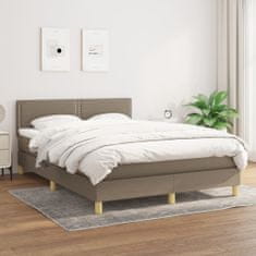 Petromila vidaXL Boxspring posteľ s matracom sivohnedý 140x190 cm látka