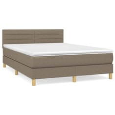 Petromila vidaXL Boxspring posteľ s matracom sivohnedý 140x190 cm látka