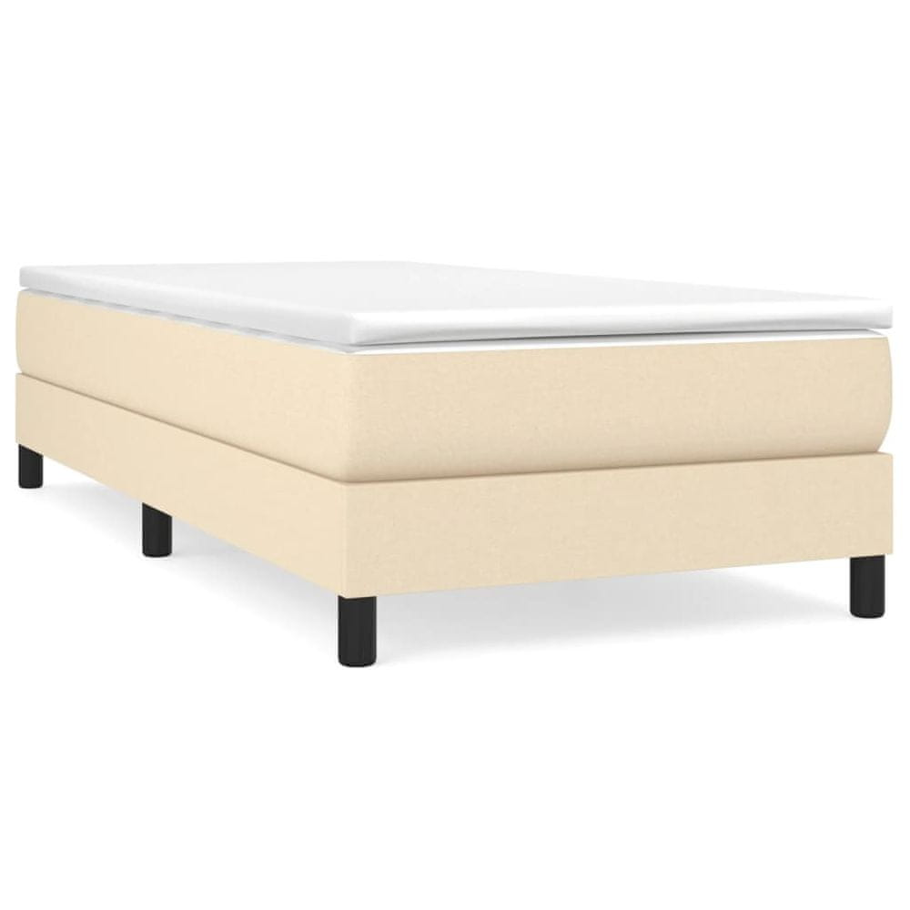 Vidaxl Rám na boxspring krémový látka 90x200 cm